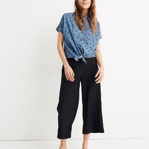 Madewell Black Pull-on Wide Leg Pants